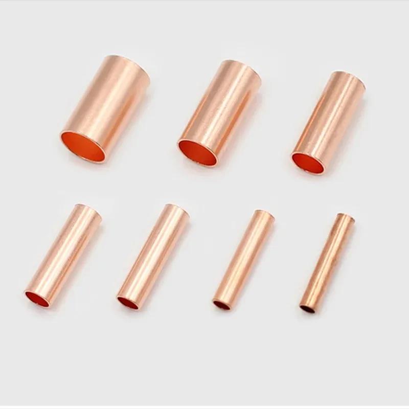 250Pcs Wire Ferrules Kit 7 Size Copper Crimp Connector Non Insulated Electrical Butt Terminal Assortment Kit