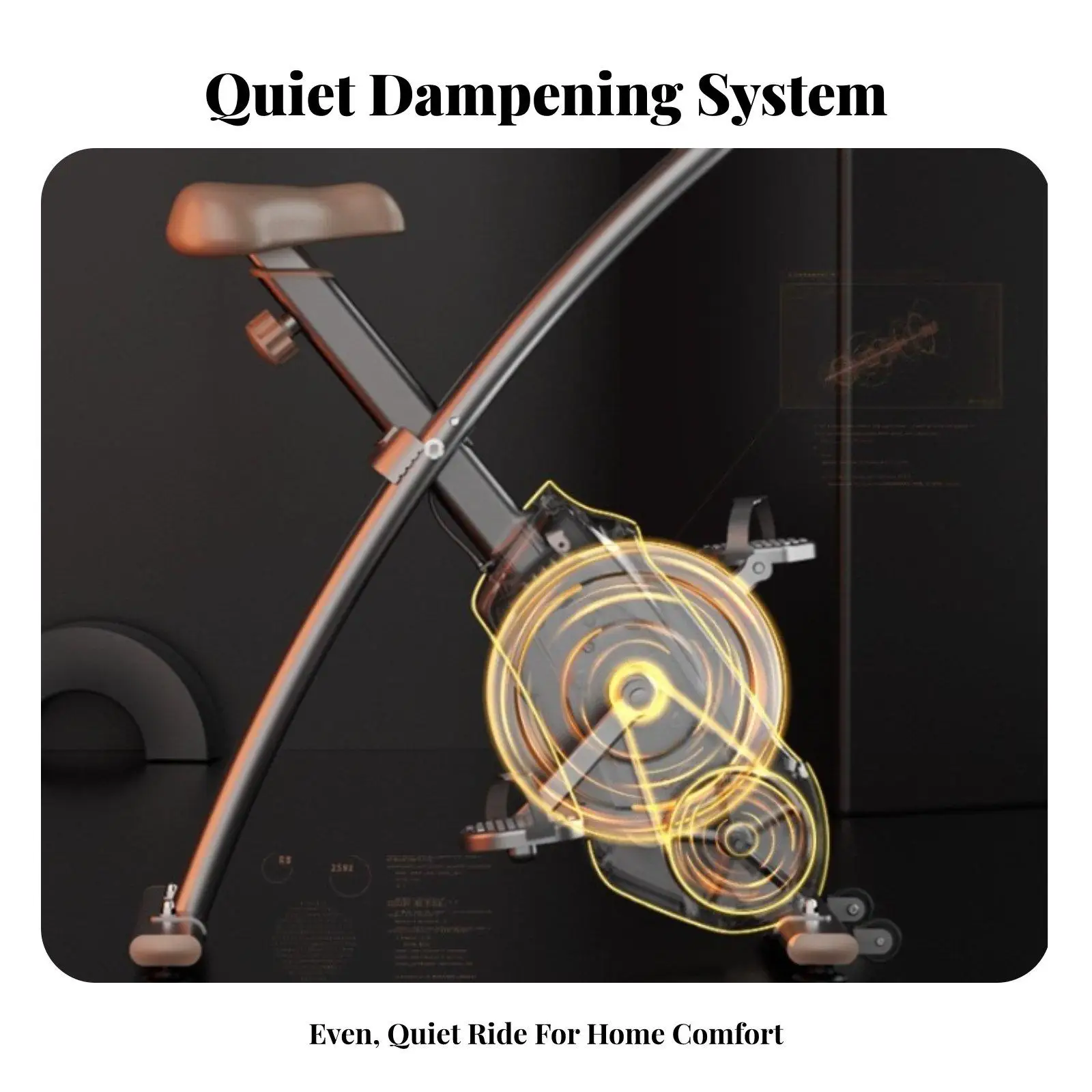 Space Saving Exercise Bike for Home Foldable Upright Cycling Machine with Quiet Tension System 8 Level Adjustable Resistance
