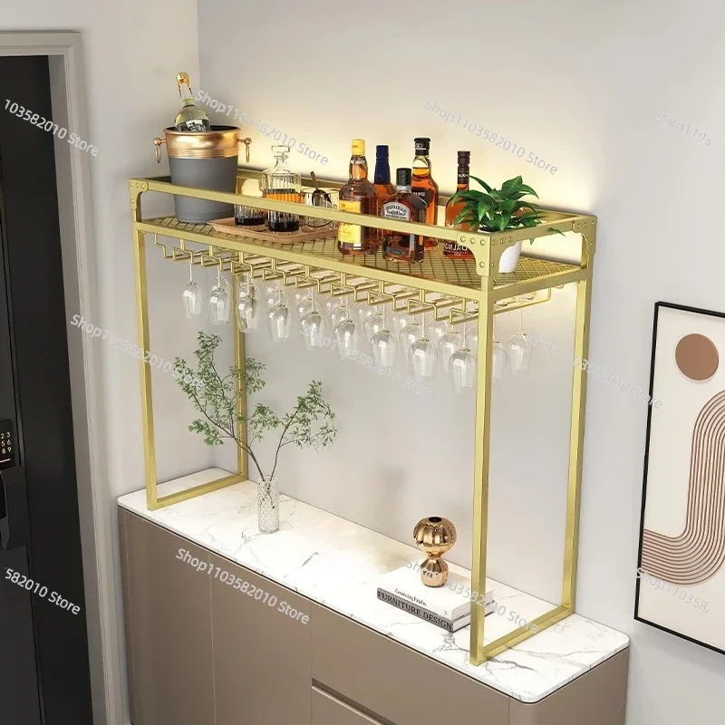 Countertop Multi-Purpose Wine Glass Holder with Drip Tray, Space-Saving Barware Organizer for Kitchen & Dining Room Wine rack