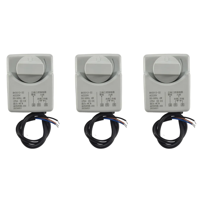 

3X Ac220v Dn15 2-ходовой 3-проводной электродвигатель шарового клапана с ручным переключателем-B51B