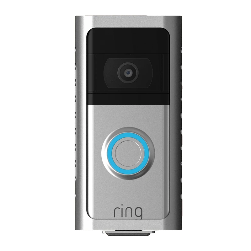 Anti-Theft Doorbell Mount for Ring Video Doorbell 1/2/3/3 Plus/4/2020 Release/2023 Doorbell Mount Holder Silver