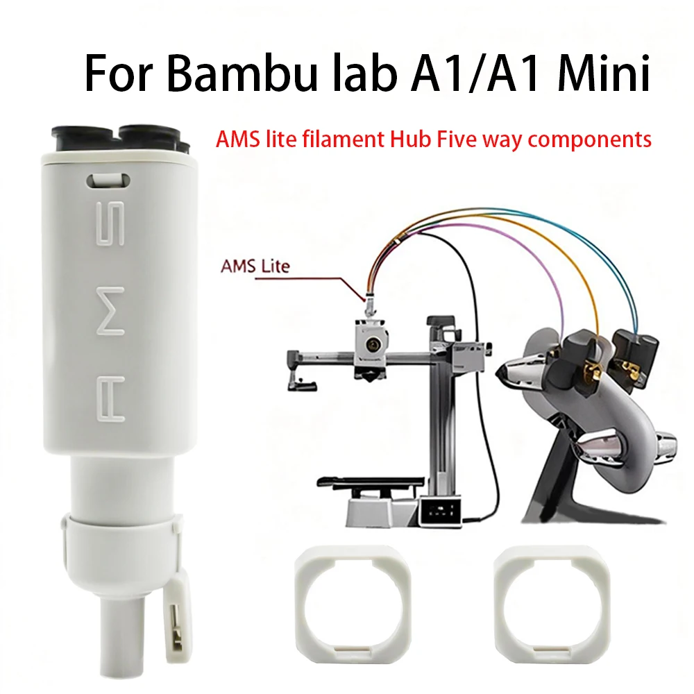 

3D Printer Parts AMS Lite Filament Hub Five Way Components Switch Consumables Printing For Bambu lab A1/A1 Mini Parts