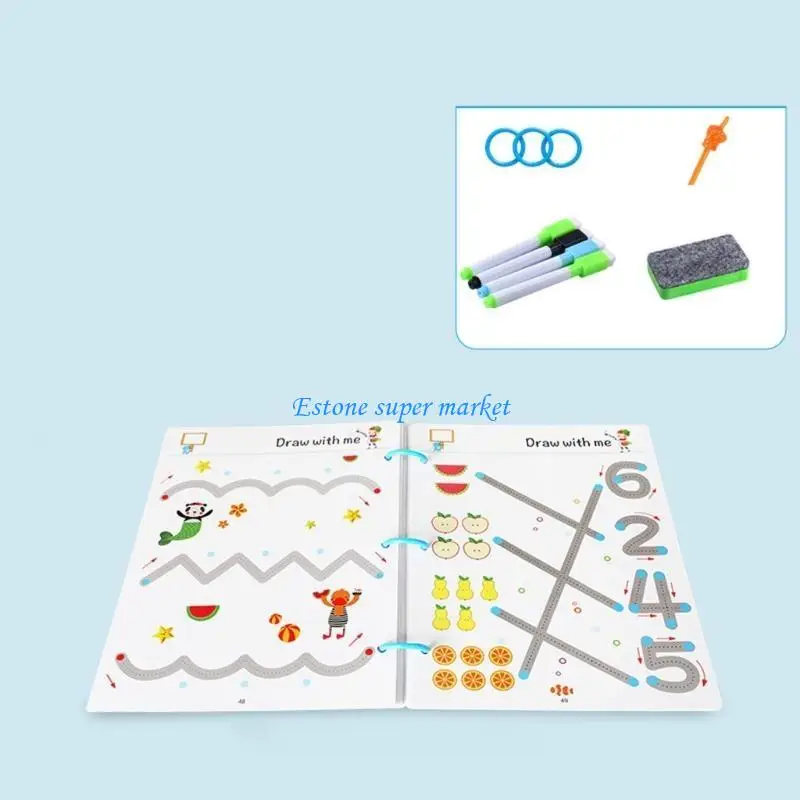 090b Kids First Writing Book of Crayer Control and Patterns for Handing Eye Coordination Line Tracing Workbook