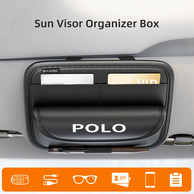 

Car Sun Visor Organizer Sunglasses Holder Sunshade Clip Visor Accessories For VW Polo Scirocco Jetta Beetle Golf Passat Tiguan S