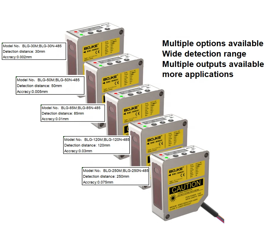 BOJKE distance measurement sensors high precision digital laser triangulation displacement sensor