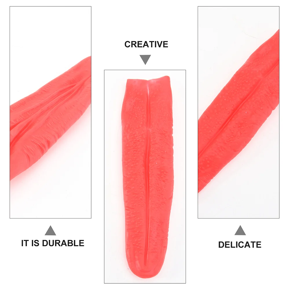 2 Pcs Simulated Long Red Props Cosplay Halloween Artificial Party Costume Vinyl Festival Performance