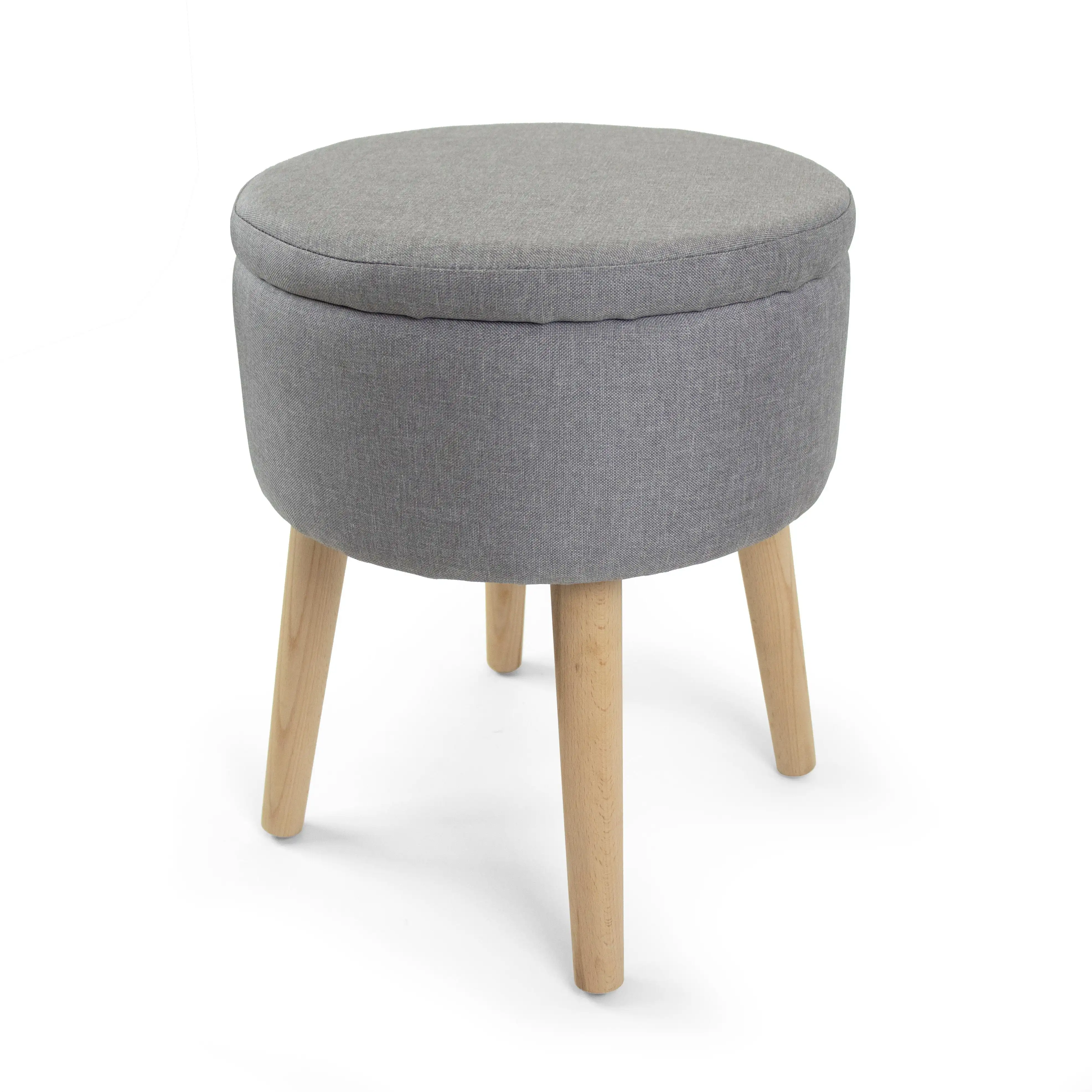 

Humble Crew Ashton 14" Round Storage Ottoman with Tray