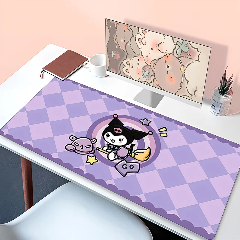 

Cartoon Mouse Pad K-kuromi Kawaii Gaming Accessories PC Computer Keyboard Gamer Large Desk Mat alfombrilla xxl 900x400 Mousepad