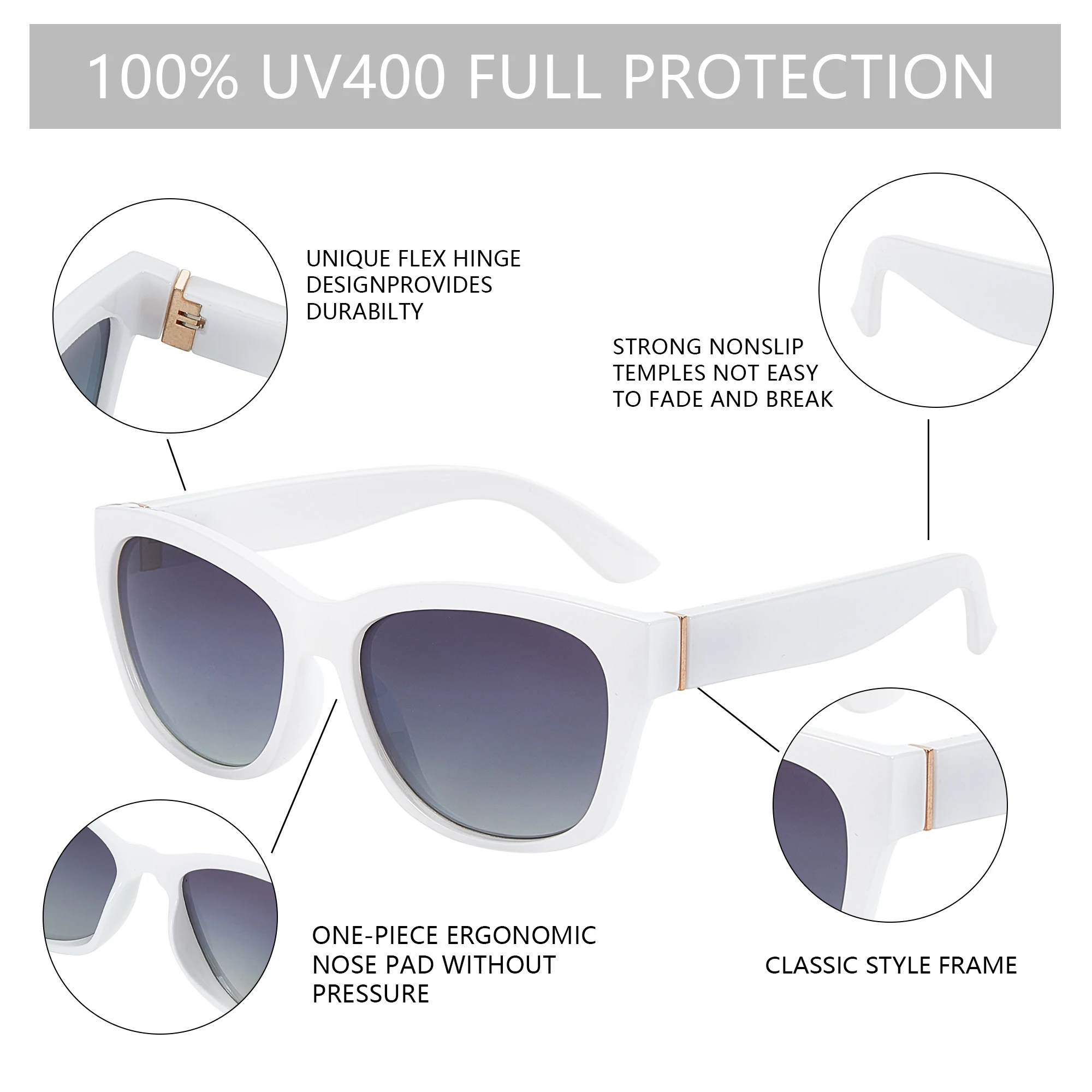 ZENOTTIC Cat Eye Sunglasses Women Polarized - Vintage Square Shades UV Protection Retro Oversized Sun Glasses for Driving