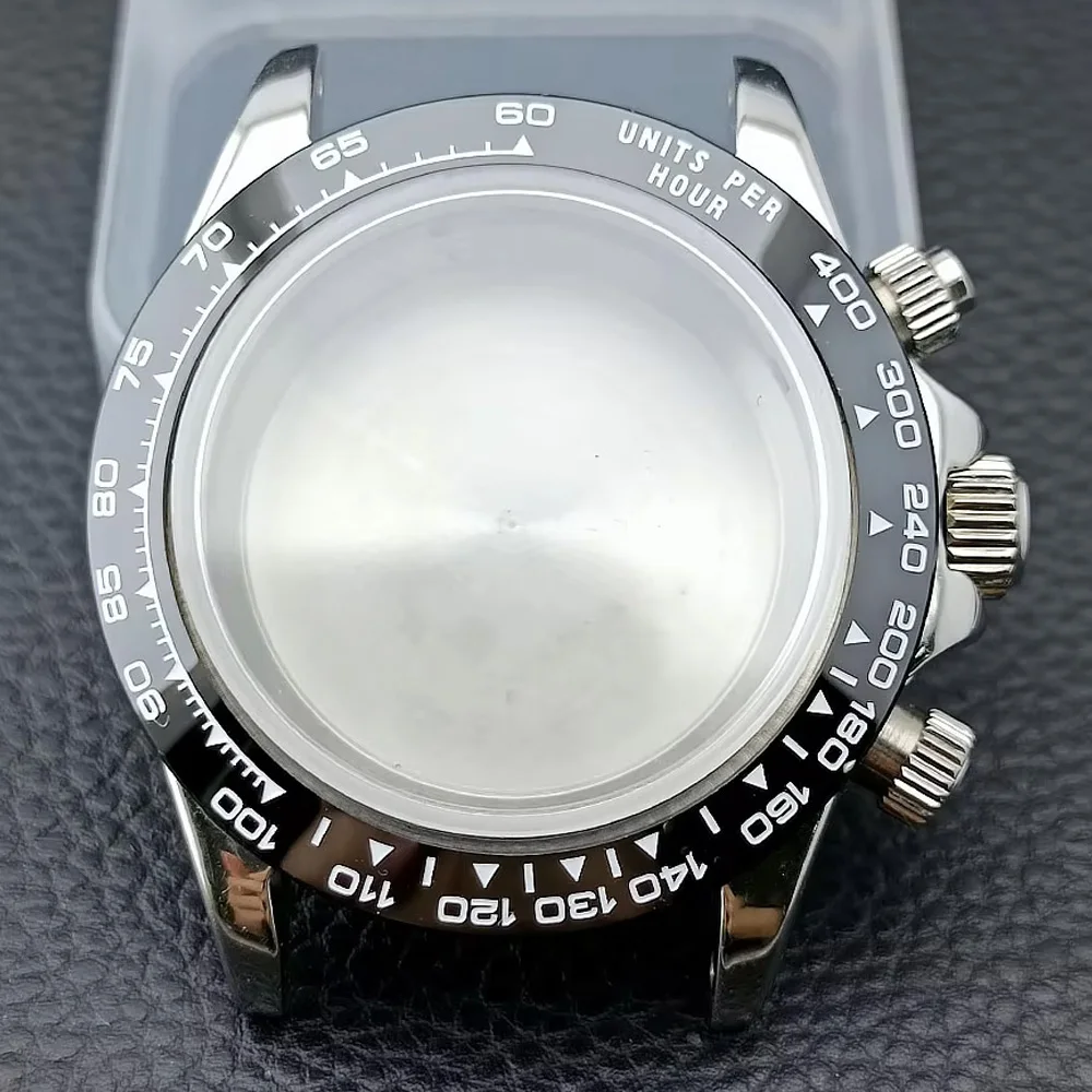 

Silvery/Gold 39.3mm Men's Watch Steel Case VK63 Movement Watch Accessories Fits 20mm Strap Watch Box Chronograph Watch