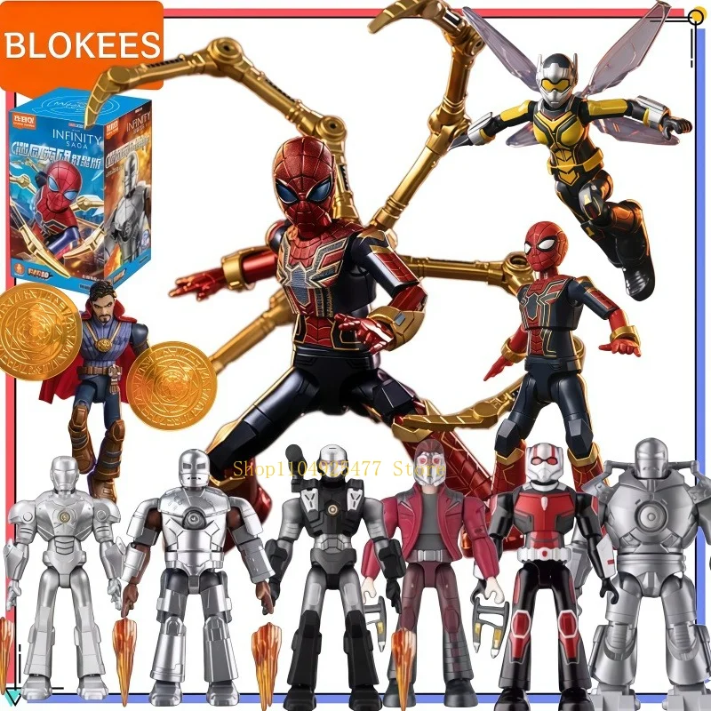 BLOKEES Marvel Hero Small Particles Building Block Man Many Stars Edition 2nd Spider-Man Iron Man Assembly Toy Children's Gifts