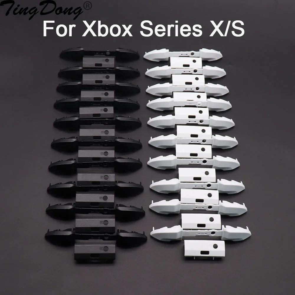 10 Ensembles de Boutons de Pare-chocs Noirs et Blancs RB LB pour Manette Xbox Series S X, Boutons de Déclenchement et de Guidage, Pièces de Réparation
