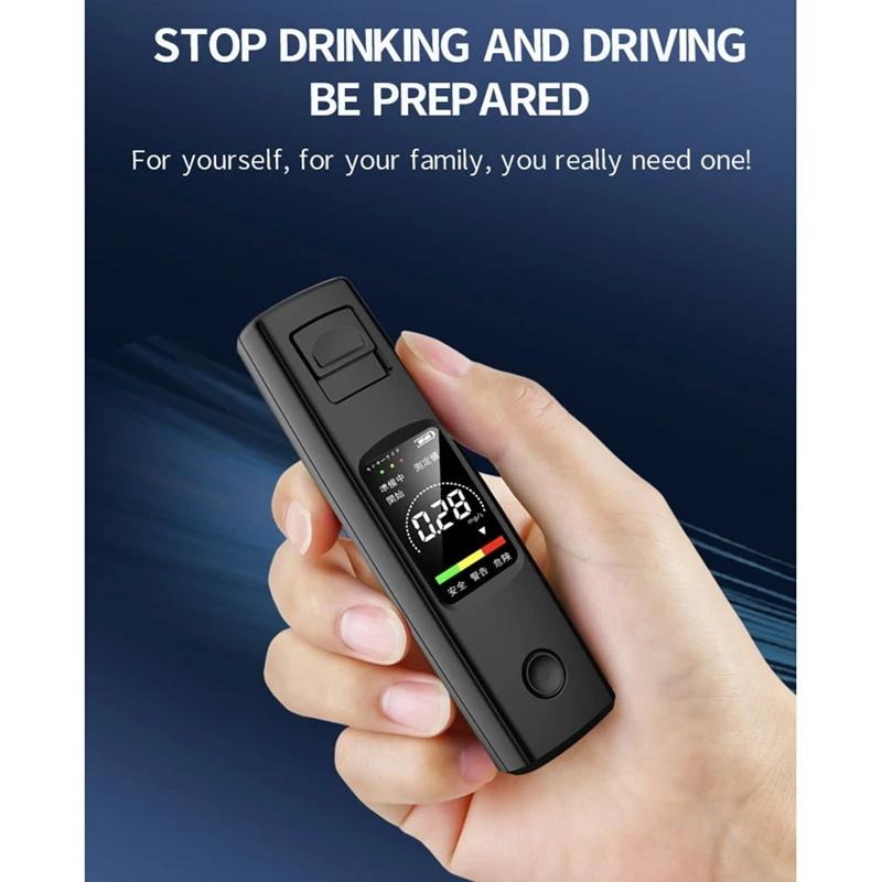 Promotion! Alcohol Tester Professional High Sensitivity Breathalyzer Non-Contact Alcoholometer Rechargeable Portable Breathalyze