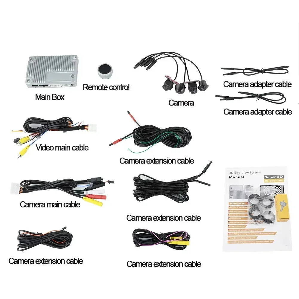 Carsanbo 360 Car Camera System Bird Eye View Camera With 2-24 Hours Parking Monitoring For Trcuk 360 Panoramic System
