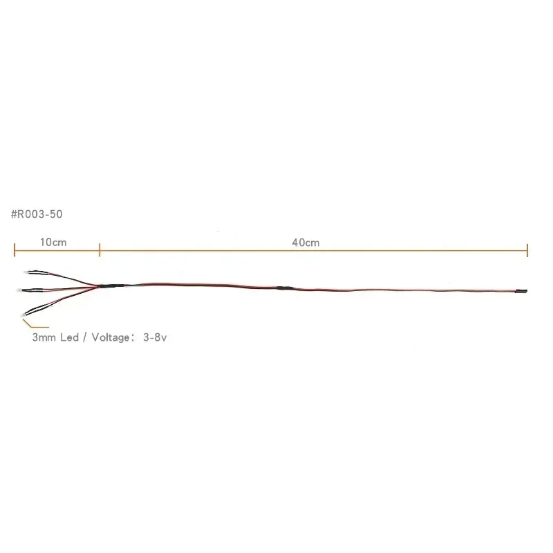 LED Light Cable  for 1/10 RC Crawler Car Traxxas Short Card Defender Accessories