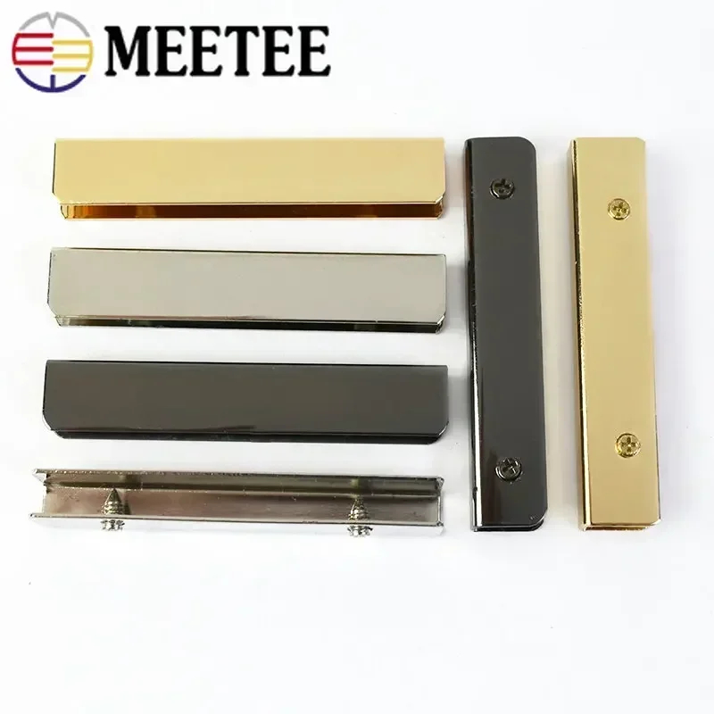 Meetee 5/10/20Pcs 5cm Bag Corner Screws Clip Edges Protector Metal Buckle Purse Decoration Corners Clasp Leather Craft Accessory