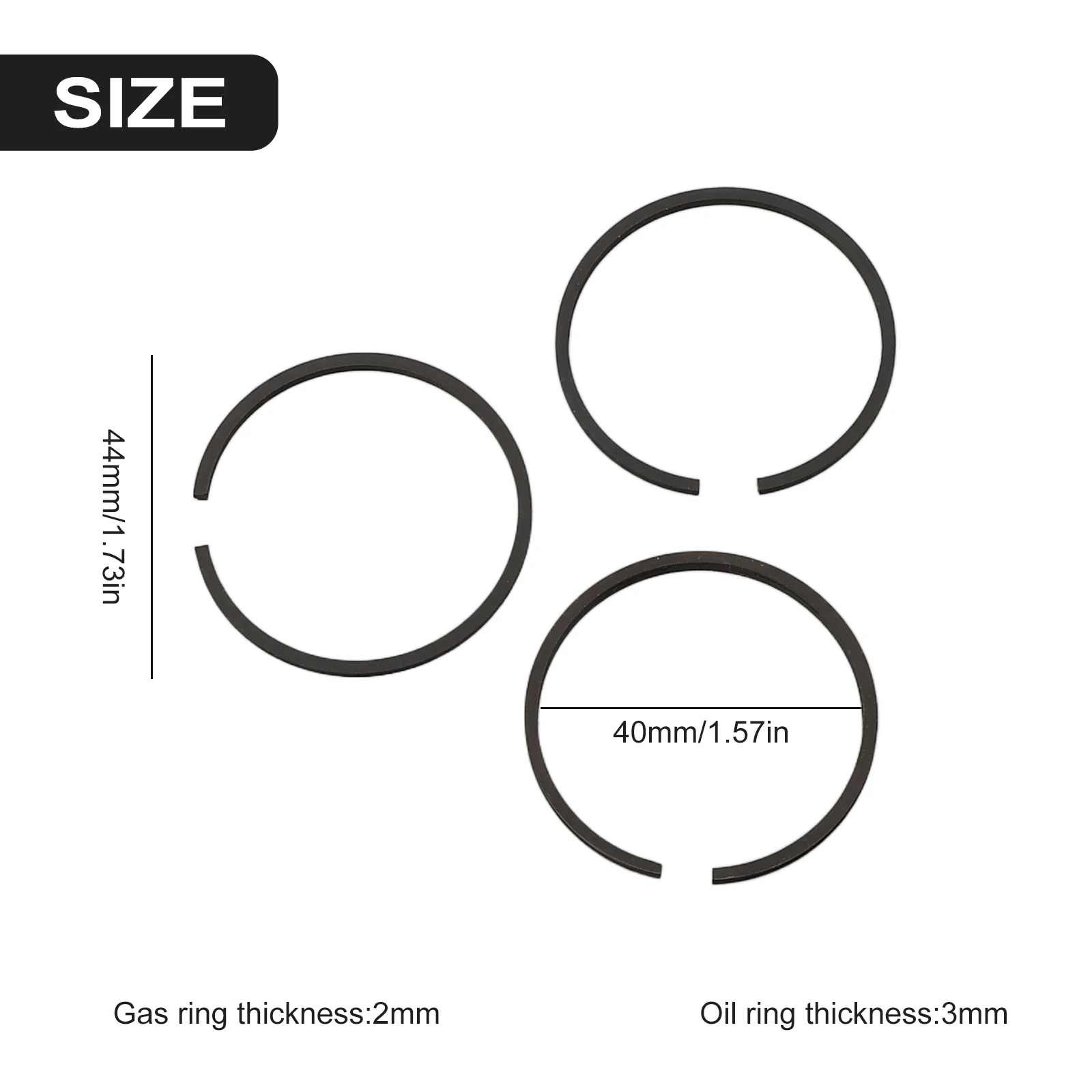 حلقة مكبس ضاغط الهواء ، مضخات الهواء ، ملحقات الهواء المضغوط ، اسطوانة ، بدائل جزء المنفاخ ، مضخات الهواء ، 42 ، 47 ، 48 ، 51 ، 52 ، 65 ، 3
