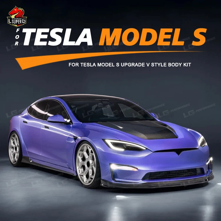 V Style High Quality Carbon Fiber Body Kit for Tesla Model S