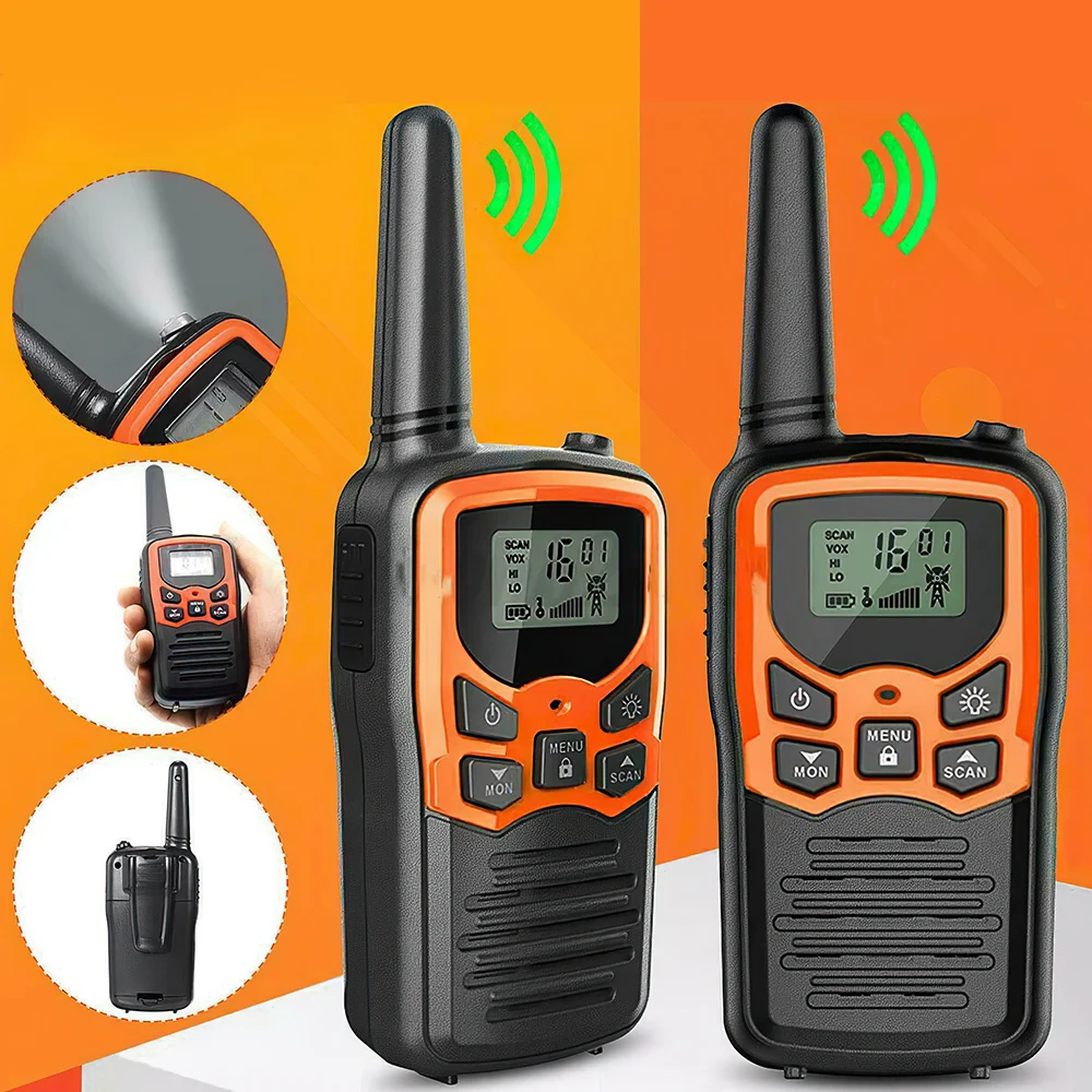 2022.Long Range Walkie Talkies for Adults 2-Way Radios Up to 3 Miles Range in Open Field 22 Channel FRS/GMRS Walkie UHF HX6A