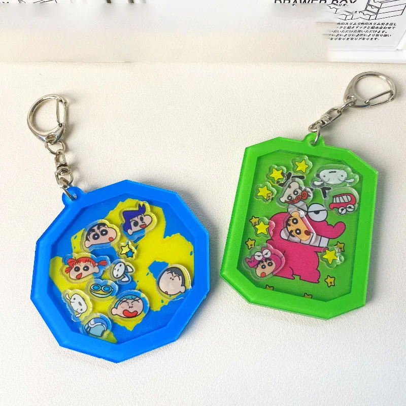 Cartoon Crayon Shin-Chan Waniyama San Periphery Acrylic Keychain Couple Packaging Decoration Bag Pendant Gift for Boys and Girls