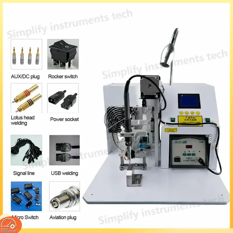 Semi-Automatic Soldering 220V USB A Micro USB Lightning Type C Connector Soldering Station Welding Equipment