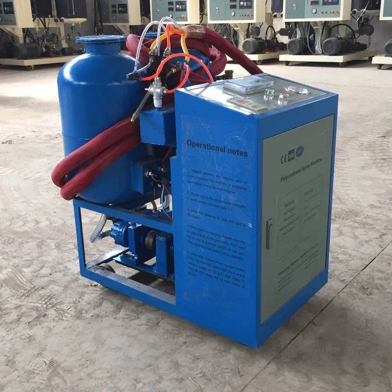 Small polyurethane foaming machine for thermal spraying