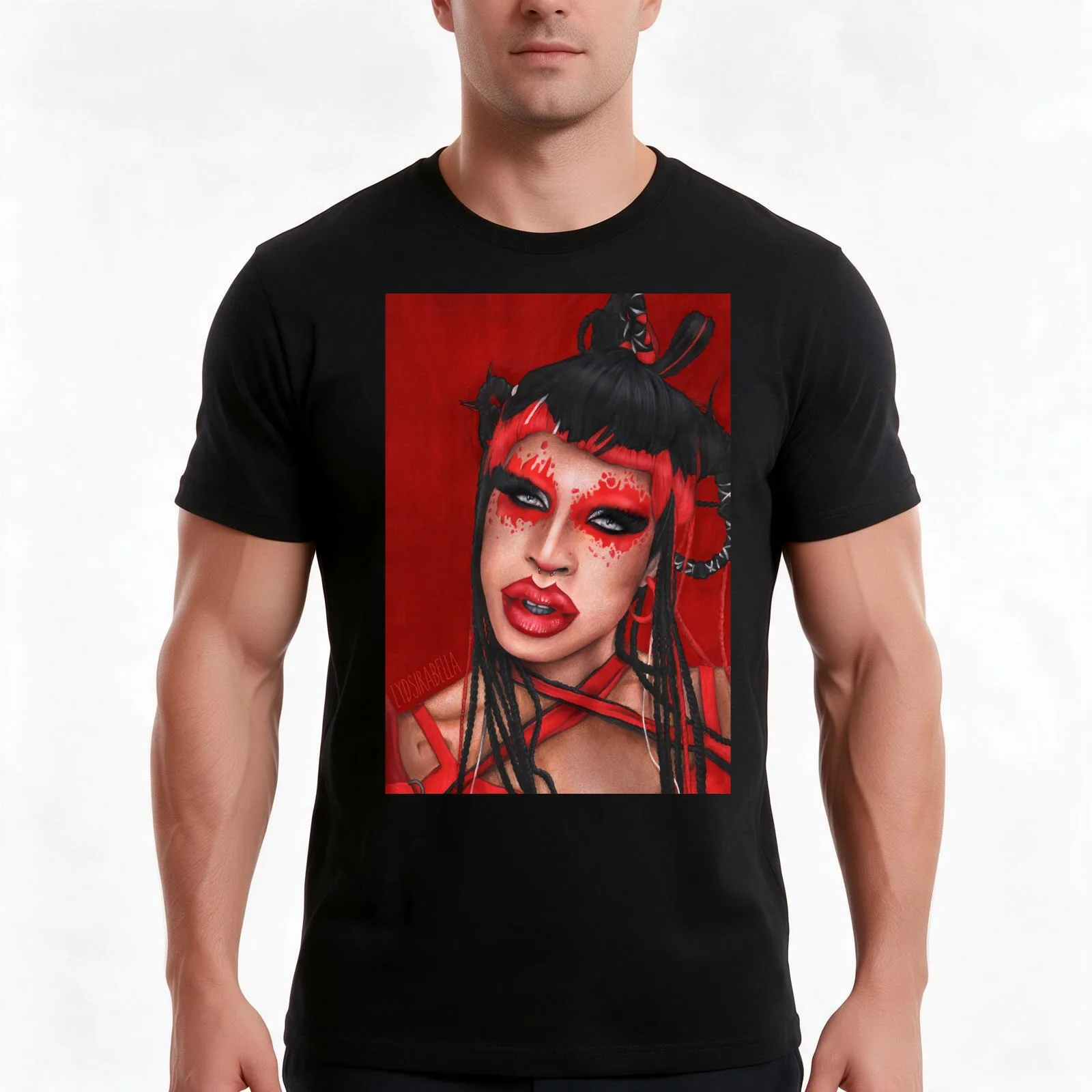 Yvie Oddly T-Shirt, Summer Casual Cotton Tee, Oversized Streetwear Tops, Vintage Graphic Print, Loose Fit Short Sleeve