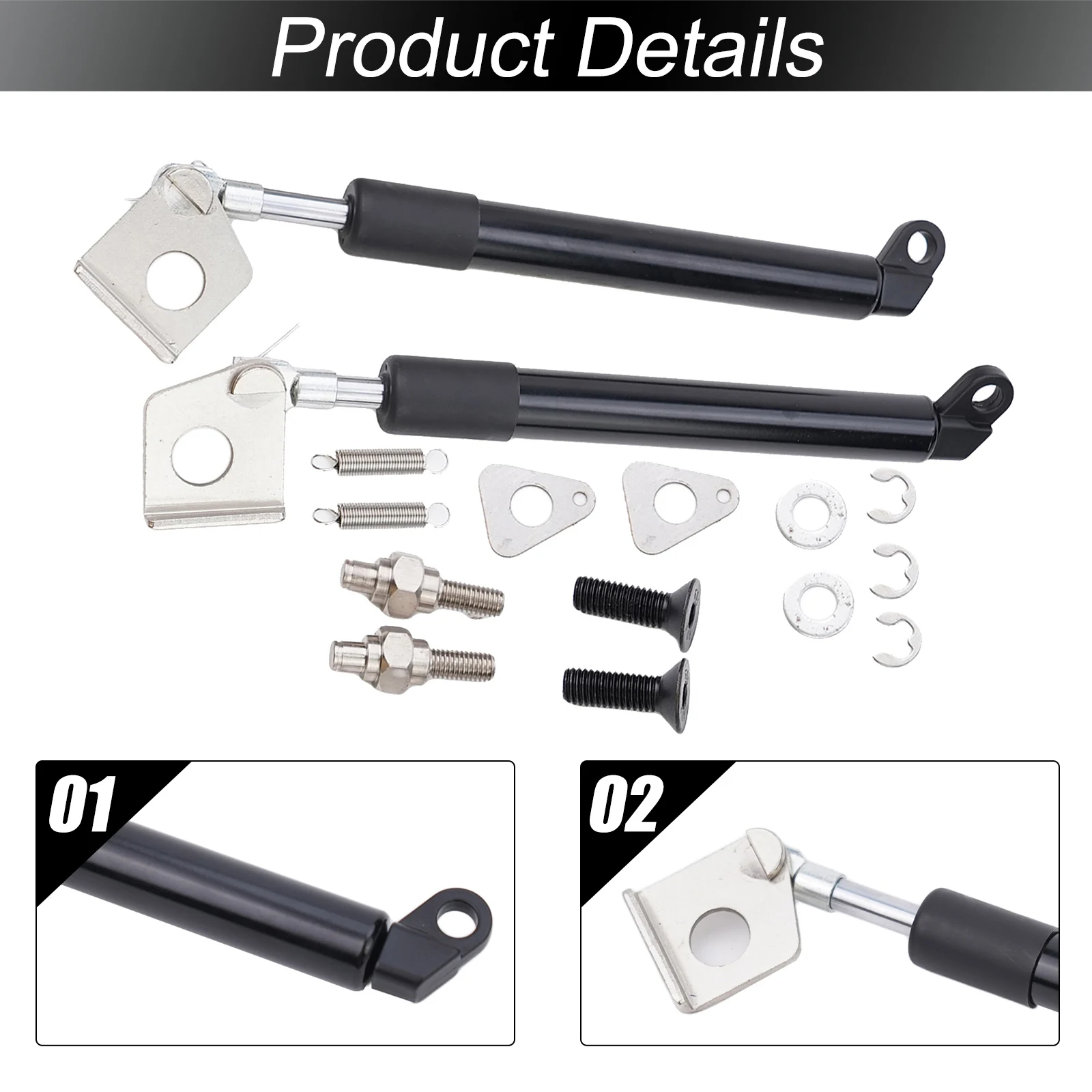 Truck Tail Gate Strut Damper Trunk 2PCS for aluminium Black For HOLDEN RG COLORADO for ls LTZ for z71 2012-2017 Rear Shock