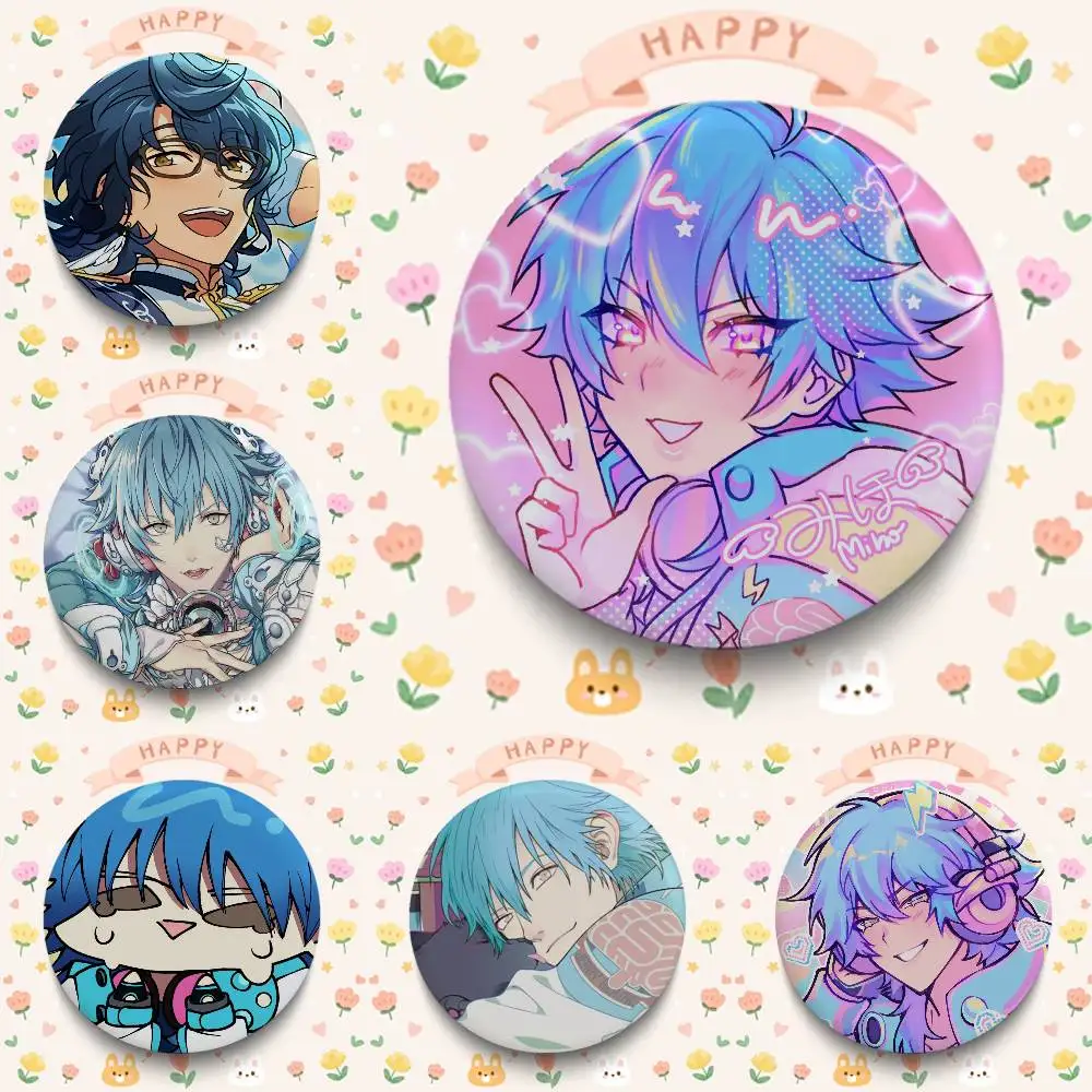 Aoba Seragaki D-DRAMAtical Murder Badges 25 32 44 75 Mm Round Cosplay Pin Bag Decor Fans Collect Friends Gifts Brooch Souvenir