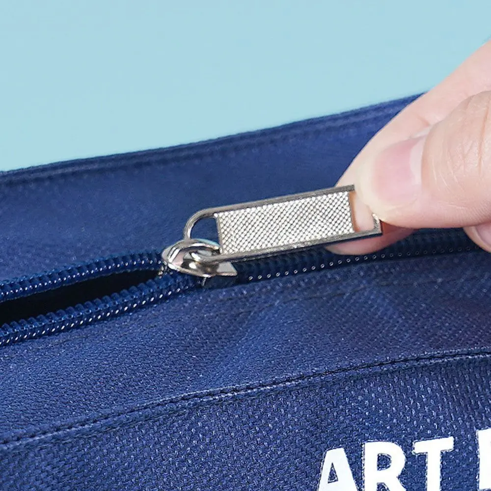 Bolsa com zíper a3, bolsa criativa de lona para documentos e livros com alça, suporte para arquivo de pintura de grande capacidade, bolsa de armazenamento de arte