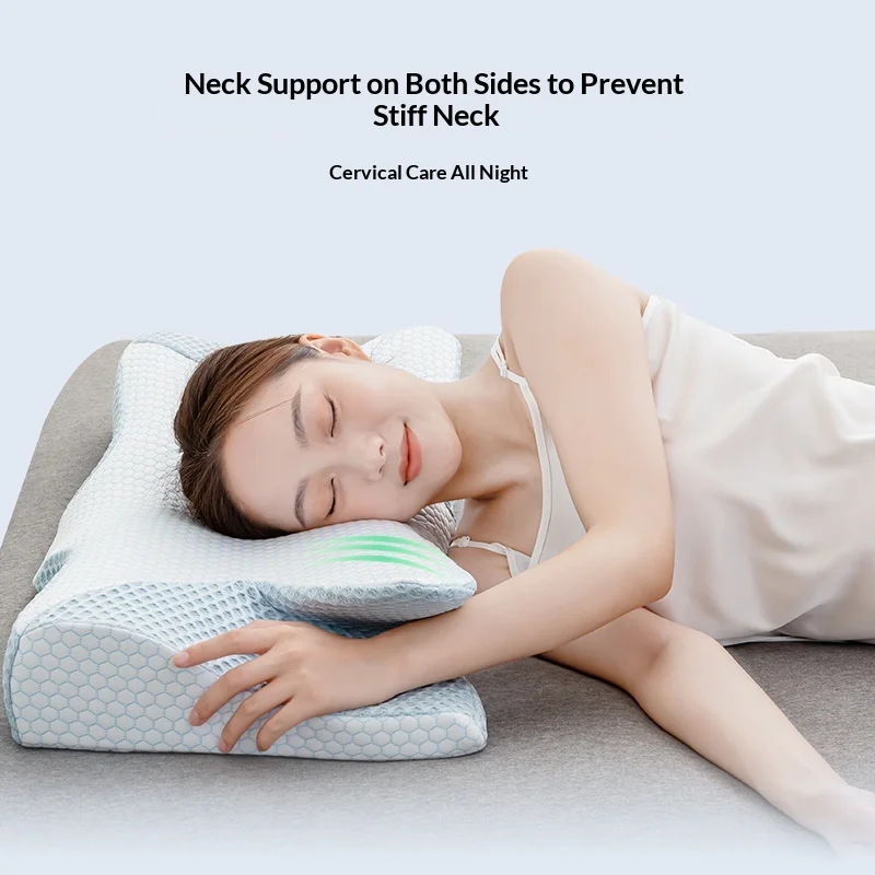 Butterfly shaped  cervical pillow memory foam ergonomic contour orthopedic pillow support pillow relieves neck pain