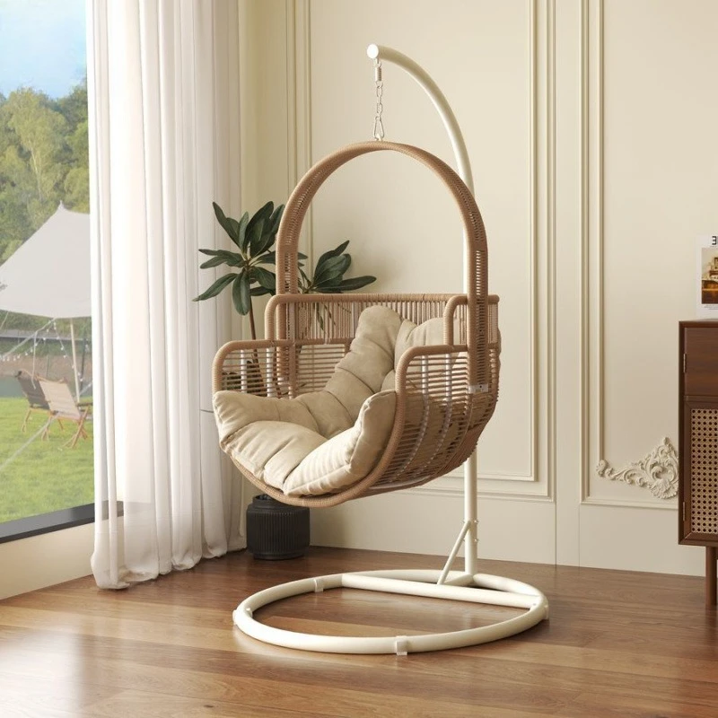 Indoor Home Balcony Leisure Hanging Chair Terrace Cradle Chair Hammock Rocking  Outdoor Patio Hanging Swing