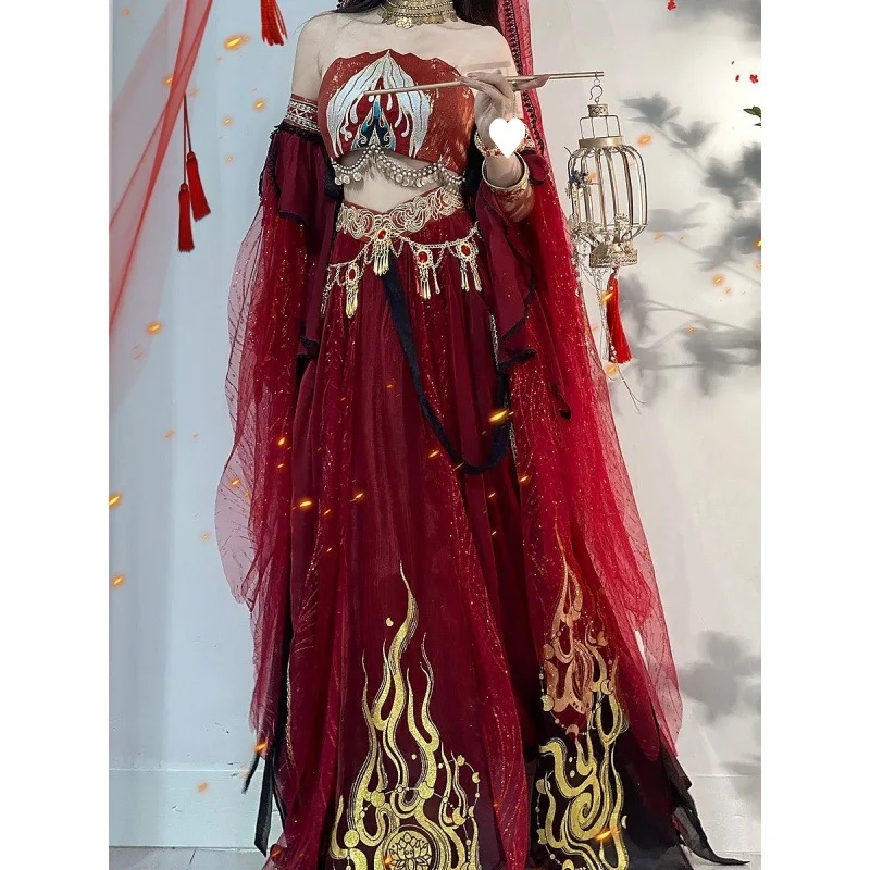 Exotic Dress Style Western Regions Saint Dunhuang Hanfu Flying Western Regions Dancer Belly Dance New Style