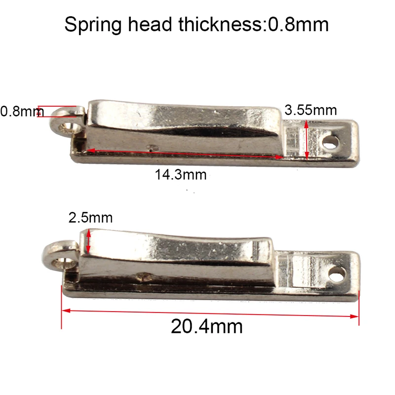 20pcs Copper Eyewear Spring Hinge with Box For Replace Repair Broken Eyeglasses Spring Thick 0.8mm 0.9mm 1.2mm