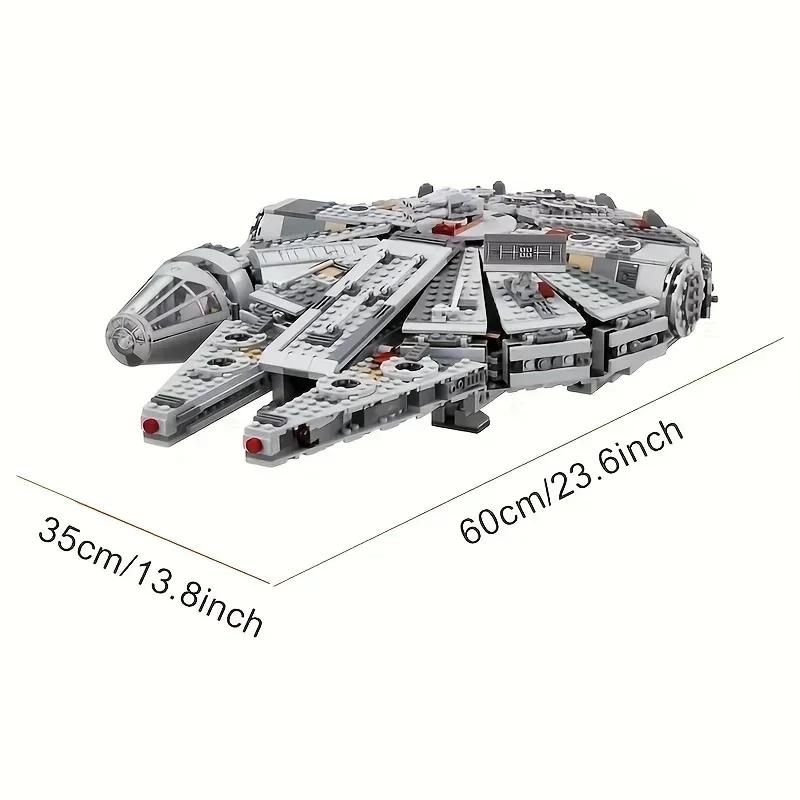 Falcon Compatible Millennium Spaceship Bricks Building DIY Toys Gift for Kids Model Kits for Adults Constructor