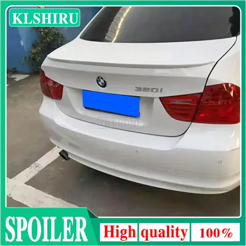 KLSHIRU BMW E90 3 시리즈 2005-2011 M4 스타일 스포일러 윙, 자동차 레이싱 카 스타일링, ABS 소재 테일 트렁크 스포일러 윙