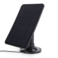 5V 20W Solar Panel Micro USB/Type-C Monocrystalline Solar Panel Kit 360 Adjustable Bracket for Wireless Outdoor Security Camera
