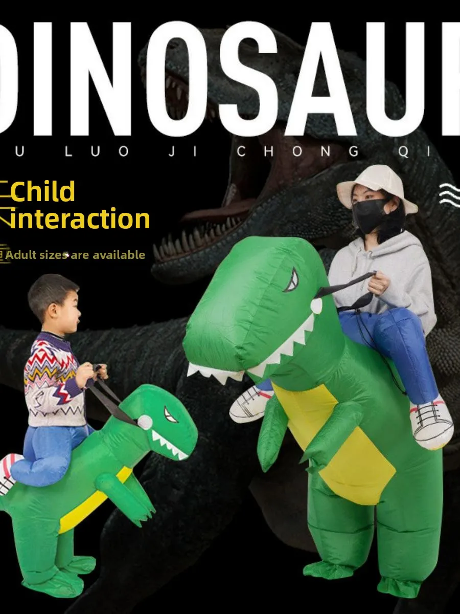 

Костюм Iatable, детский костюм на Хэллоуин, динозавр, всадник, забавный костюм для взрослых, новая модель, материал из полиэстера