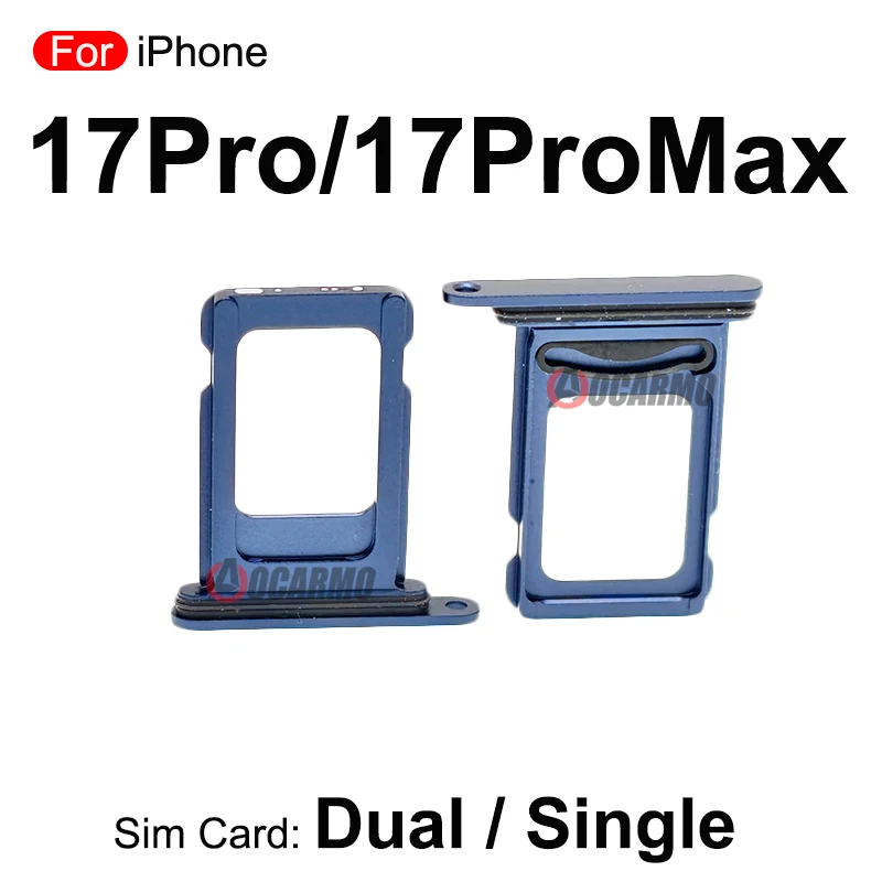 Dark Blue Silver Orange SIM Card For iPhone 17Pro Max 17 Pro Dual
