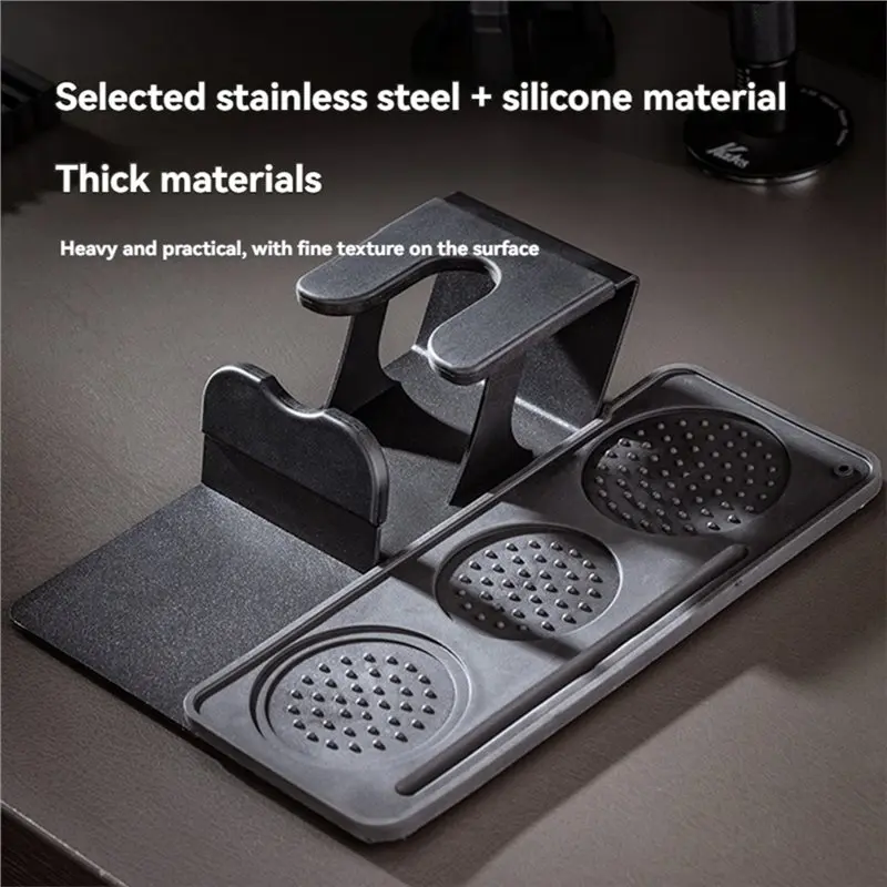 AEE4-Coffee Tamper Base Silicone Tamper Pad Anti-Slip Tamper Base Handle Pad Corner Pad Powder Hammer Pad For 51-58Mm Handles