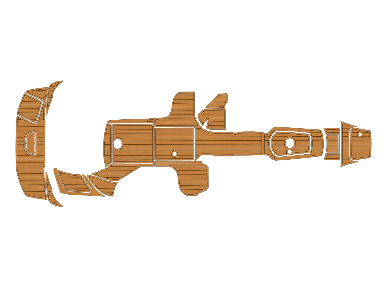 

2007-2008 Sea Ray 260 Sundeck 1/4" 6mm EVA foam Non-Slip PVC Teak Decking marine Mat seadek aqua carpet Marine Floor