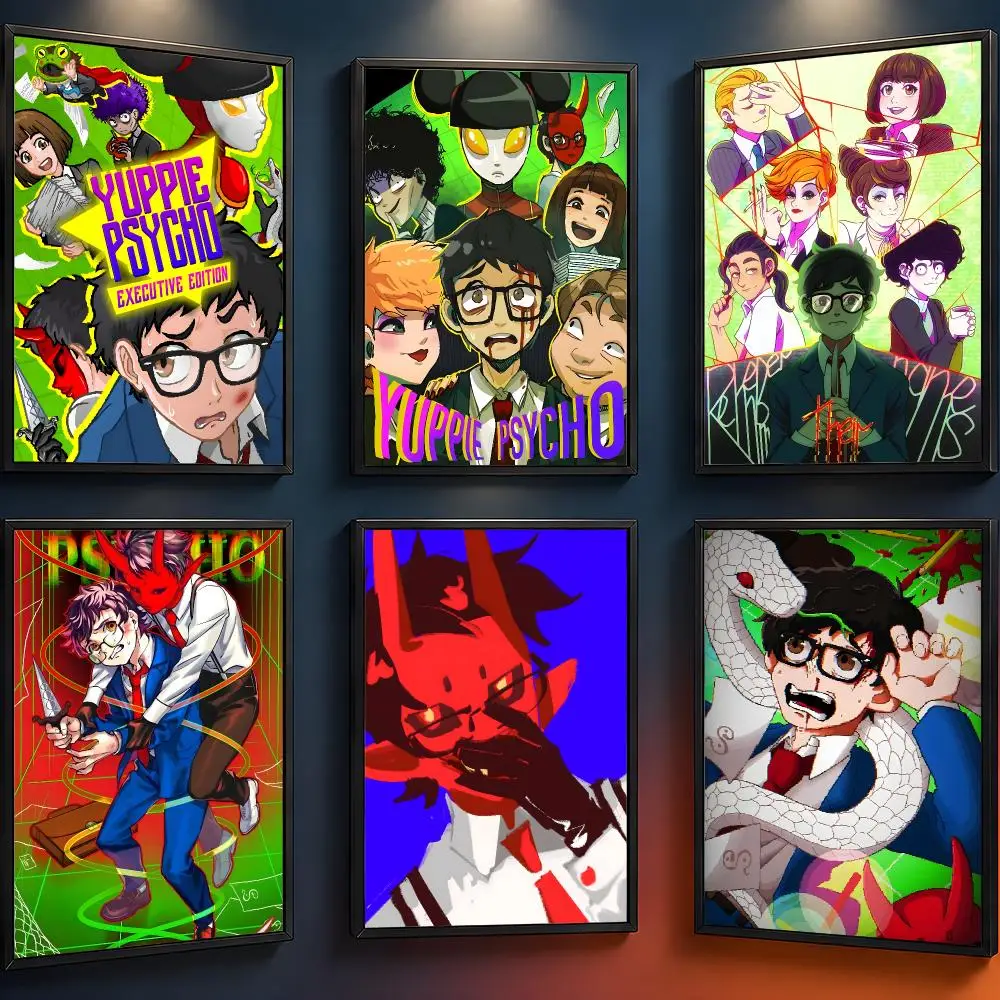 Game Yuppie Psycho Brian Pasternack Poster Wall Art PP Waterproof HD Self Adhesive Modern Home Decor Living Room Apartment Gift