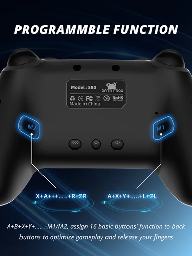 Imagen 2 del producto Controlador inalámbrico para Nintendo Switch OLED consola Pro Gamepad con batería recargable 600Mah función turbo programable