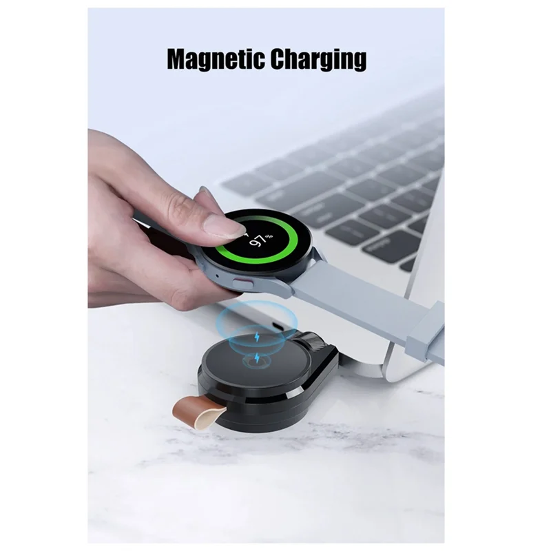 شاحن مغناطيسي مزدوج من النوع C لساعة سامسونج جالاكسي 6/5/برو/4/3/أكتيف 2 شاحن USB للساعة 6/4 كلاسيكي #2