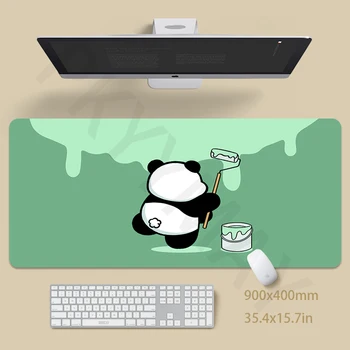 Panda Mouse Pad 40x90cm oyun sümen büyük oyun Mousepad XXL fare Mat büyük klavye matı masa pedi bilgisayar Mousepads için