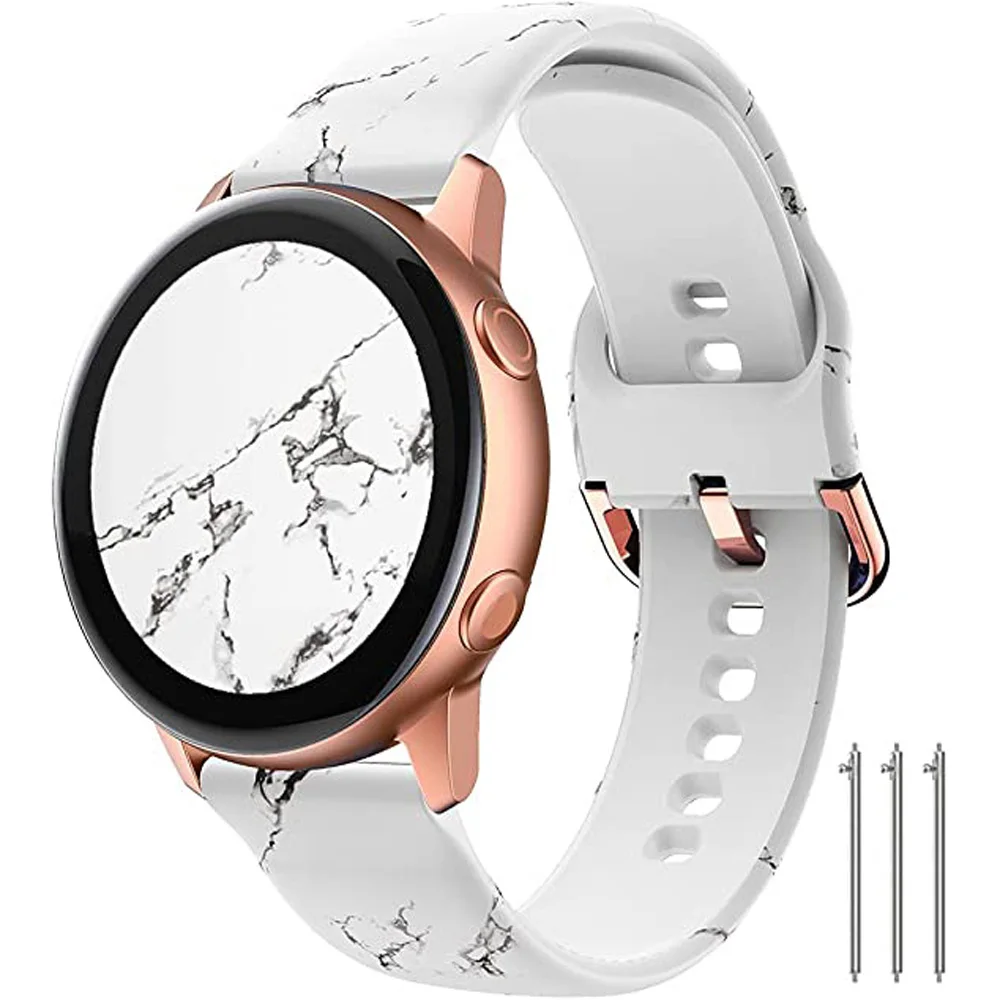 20 مللي متر سيليكون حزام ل غالاكسي ساعة 5 40 مللي متر 44 مللي متر المعصم Smartwatch لسامسونج غالاكسي Active2 Watch4 40/44 مللي متر الكلاسيكية 46/42 مللي متر الفرقة