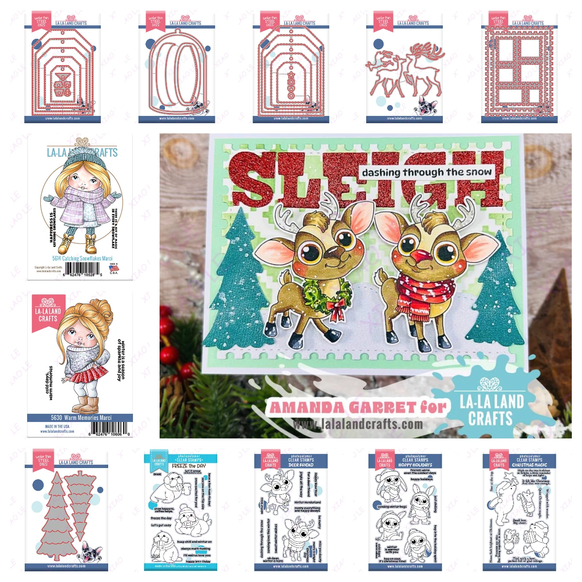 

Christmas Trees Hoppy Holidays New Metal Cutting Dies Scrapbook Diary Decoration Stencil Embossing Template DIY Greeting Card