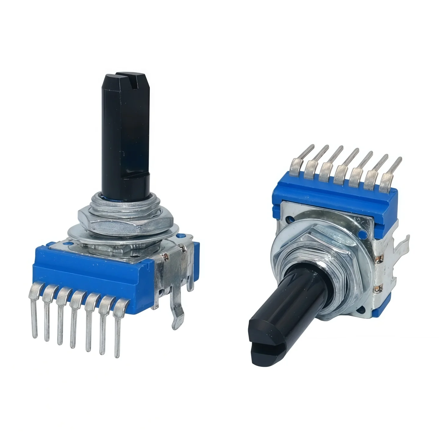5pcs 7Pins RK14 B50K B100K Stereo Channel Vertical Rotary Potentiometer B503 B104 Shaft Length 20MM