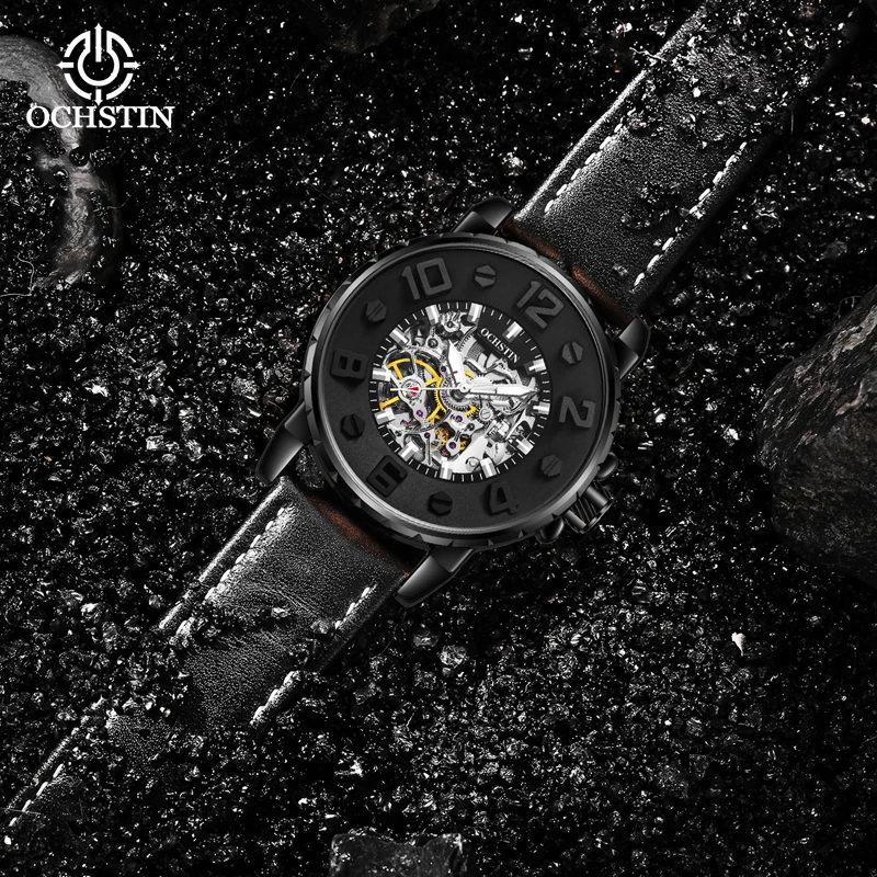 ochstin Hot 2024 Trend Gorgeous Skeleton Mechanical Movement Waterproof Watch Master Series Men's Mechanical Watches