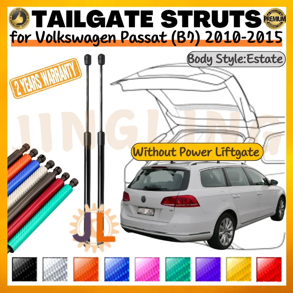 

Qty(2) Trunk Strut for Volkswagen Passat B7 Estate 2010-2015 Without Power Liftgate Rear Boot Lift Support Spring Shock Absorber